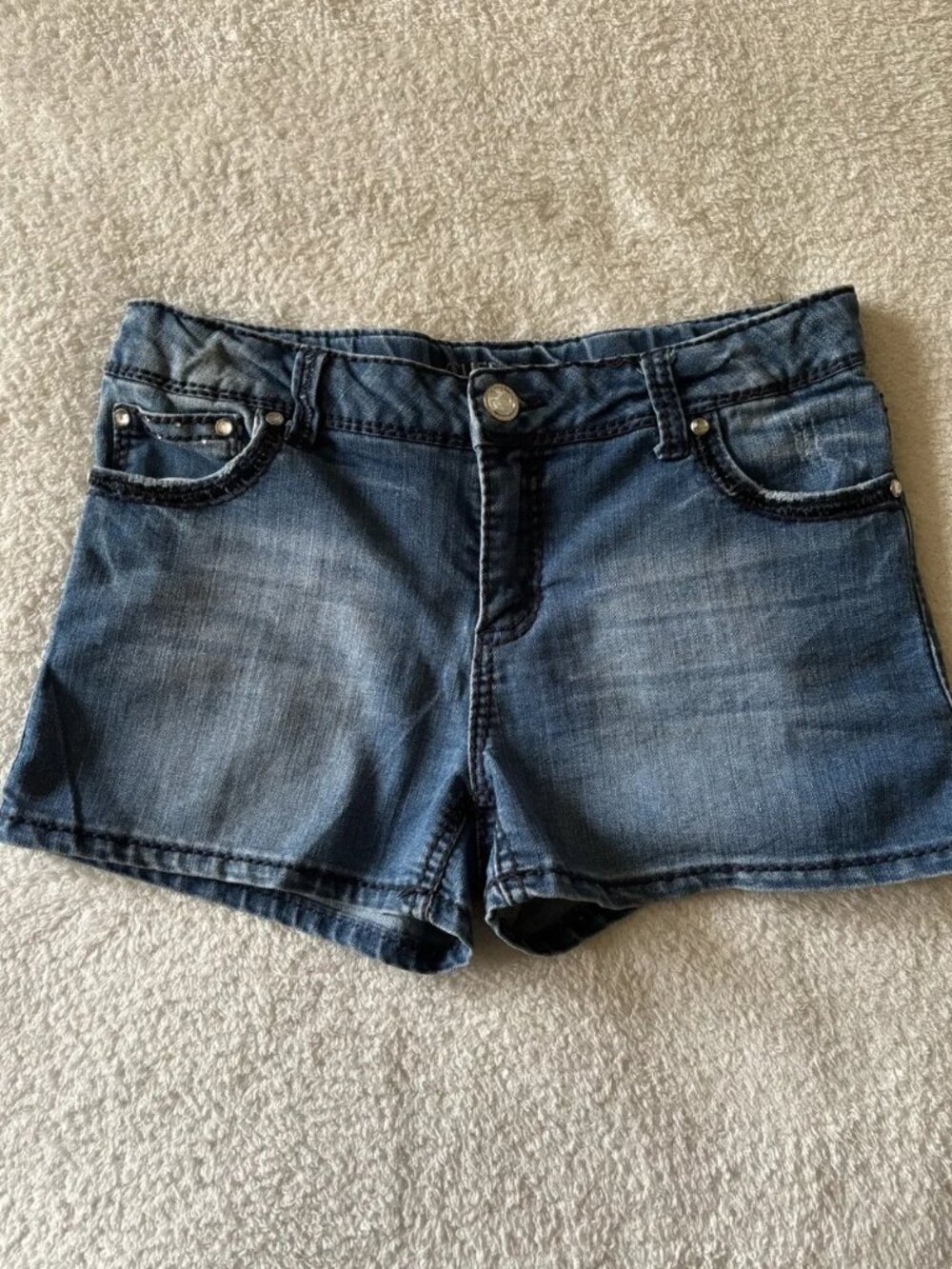 Cherokee Blue Faded Denim Shorts